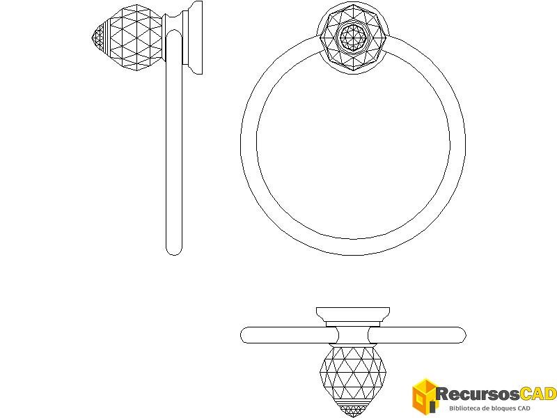 Toallero de anillo para hoteles