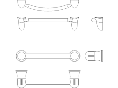 Bloques AutoCAD Toalleros individuales