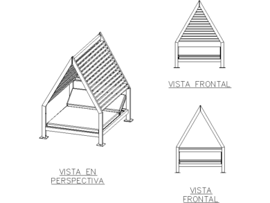 Tumbona de exterior con cubierta de listones