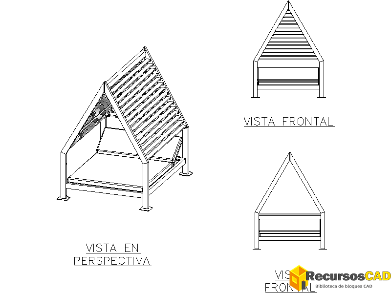 Tumbona de exterior con cubierta de listones