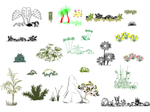 Bloques AutoCAD DWG de Plantas, Vegetación y Flores