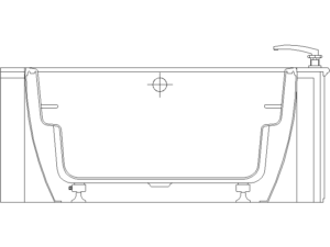 Bloques CAD de bañera vista en sección transversal