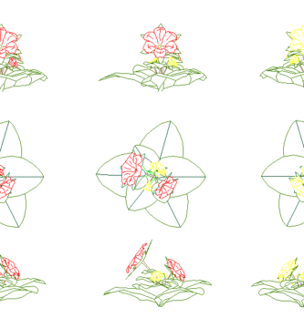 Descarga Plantas con flores AutoCAD DWG