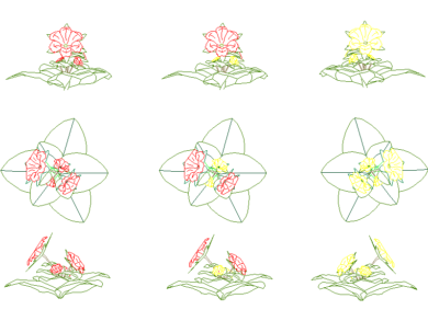 Descarga Plantas con flores AutoCAD DWG