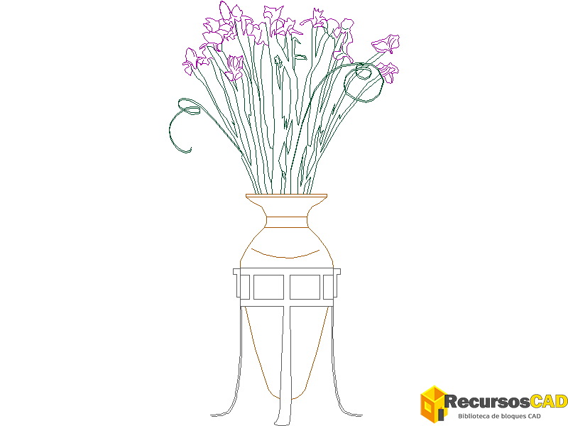 Descarga Bloques AutoCAD DWG gratis de flores
