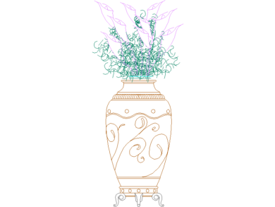 Descargar bloques DWG de flores decorativas