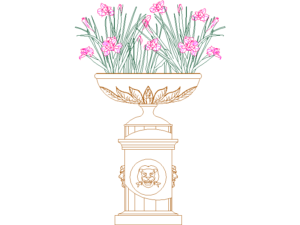 jardinera con flores autocad dwg dwg autocad bloque cad