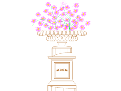 Bloques AutoCAD DWG de floreros y macetas