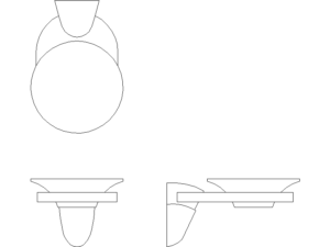 Bloques AutoCAD Jaboneras de pared modelo 1 Dibujo CAD