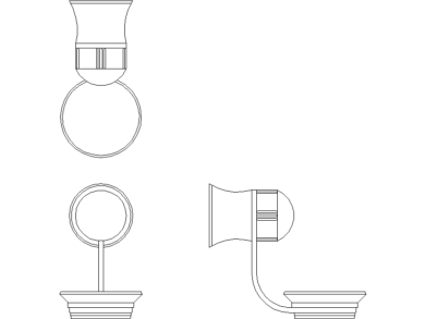 Bloques AutoCAD Jaboneras de pared modelo 2 Dibujo CAD