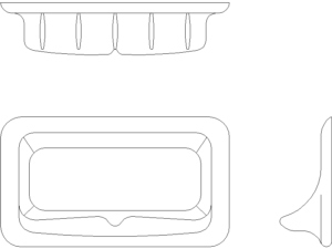 Bloques AutoCAD Jaboneras de pared modelo 3 Dibujo CAD