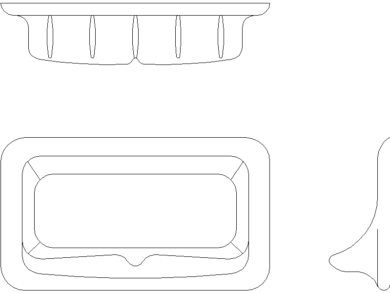 Bloques AutoCAD Jaboneras de pared modelo 3 Dibujo CAD