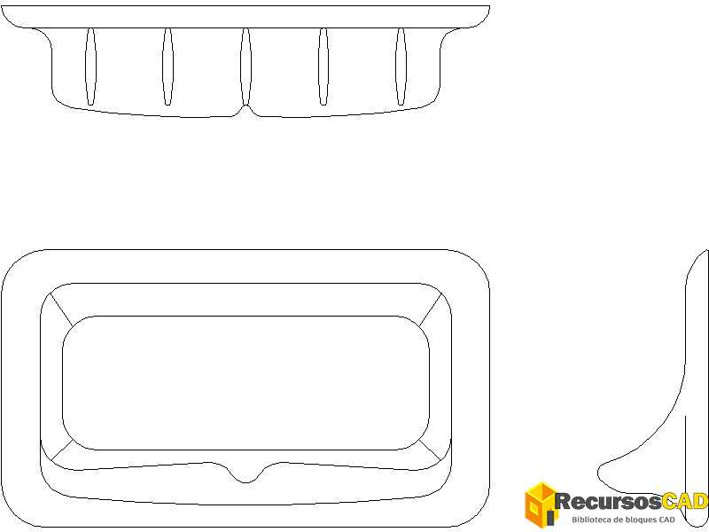 Bloques AutoCAD Jaboneras de pared modelo 3 Dibujo CAD