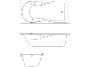 Bañeras de Hidromasaje DWG: Diseños Rectangulares en Vistas 2D