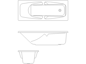 Descarga Bloques CAD de Bañeras Rectangulares para AutoCAD en Formato DWG