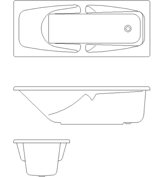Descarga Bloques CAD de Bañeras Rectangulares para AutoCAD en Formato DWG