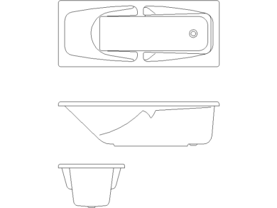 Descarga Bloques CAD de Bañeras Rectangulares para AutoCAD en Formato DWG
