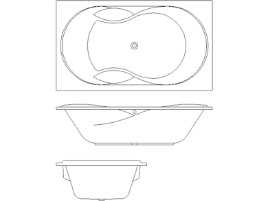 Bloques AutoCAD DWG de Bañeras de Hidromasaje