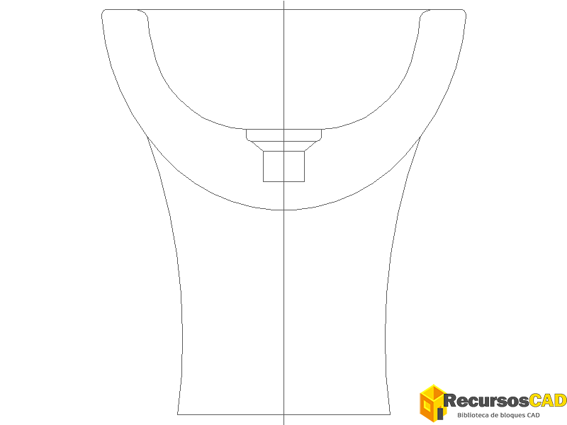 Bloques CAD Bidé adosado