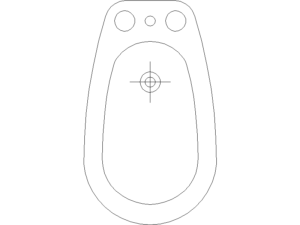 bide en planta para planos de baño