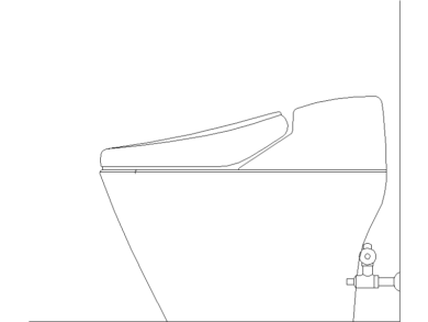 Bloques AutoCAD DWG Inodoro y bidé automáticos - Vista Alzado Modelo 1