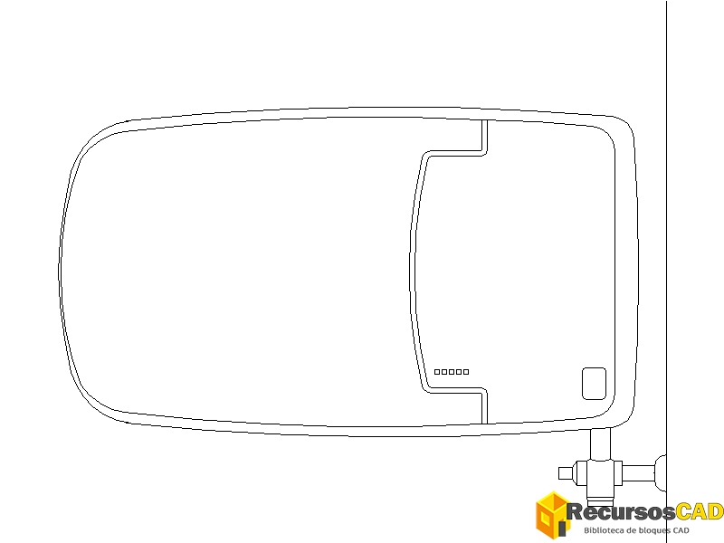 Bloques AutoCAD DWG Inodoro y bidé vista en planta modelo 2