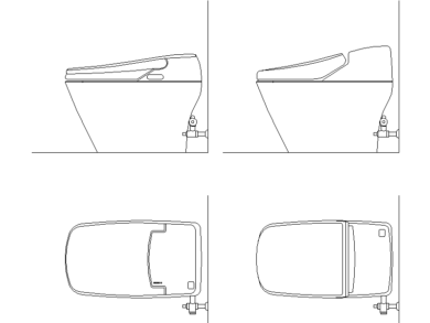 Bloques AutoCAD DWG Inodoro y bidé