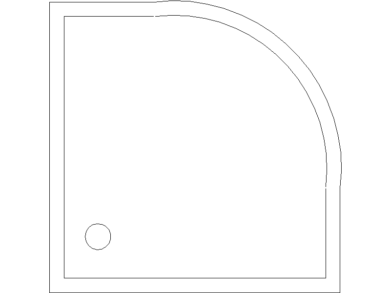 Platos de ducha curva DWG: Descarga gratuita de bloques AutoCAD en planta