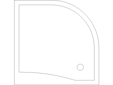Platos de ducha semicircular AutoCAD: Archivos DWG vista superior