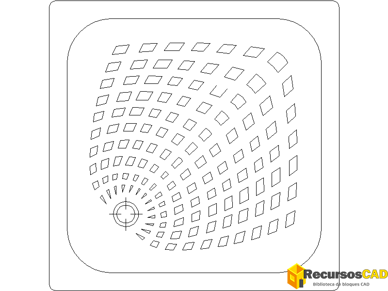 Bloques AutoCAD DWG de platos de ducha modernos cuadrado