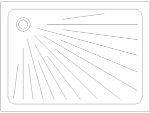 bloques AutoCAD DWG de platos de ducha vista superior y planta