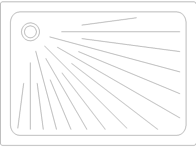 bloques AutoCAD DWG de platos de ducha vista superior y planta