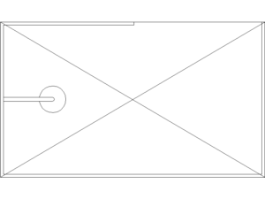 Platos de ducha en DWG bloques AutoCAD en planta