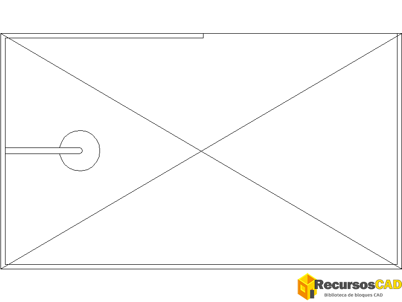 Platos de ducha en DWG bloques AutoCAD en planta