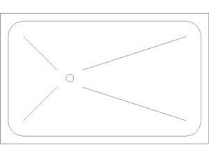 Descarga bloques DWG de platos de ducha rectangular con formatos en planta