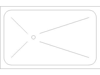 Descarga bloques DWG de platos de ducha rectangular con formatos en planta