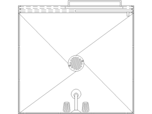 Descargar Plato de Ducha AutoCAD DWG – Bloque 2D con Mampara y Grifo
