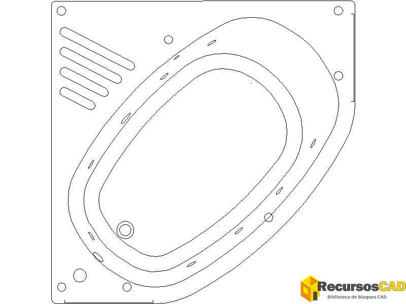 Descarga Jacuzzi DWG: Bloques CAD