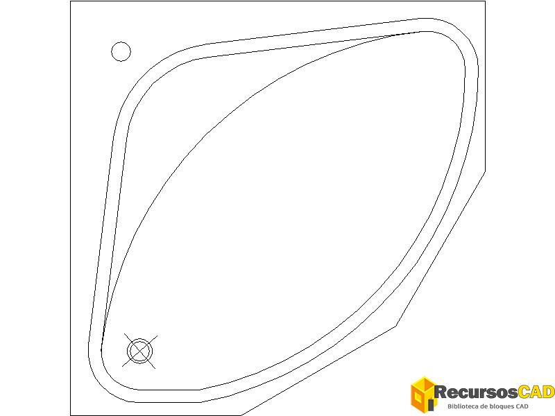 Bloques AutoCAD de Jacuzzi en Planta