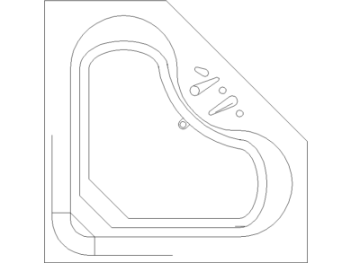 Bloques CAD Jacuzzi para esquinas