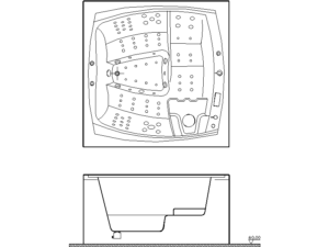 Bloque DWG de jacuzzi al aire libre de lujo vista