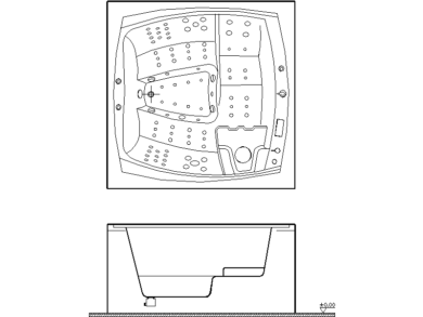 Bloques AutoCAD DWG Jacuzzi al aire libre de lujo vista planta y sección alzado 2D gratis