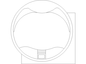 Bloque DWG de jacuzzi circular o banera de hidromasaje