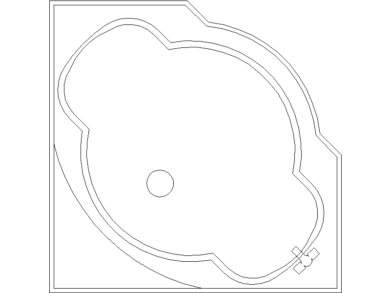 Bloques CAD Jacuzzi con formas curvas