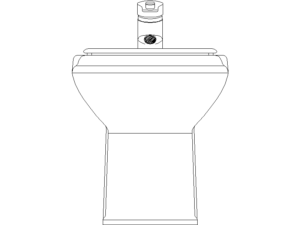 Bloques AutoCAD DWG Bidé en alzado vista frontal 2D gratis