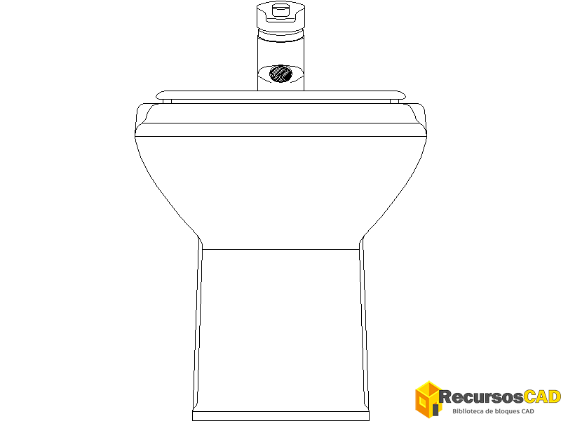 Bloques AutoCAD DWG Bidé en alzado vista frontal 2D gratis