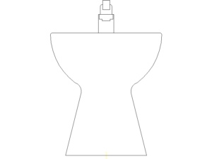 Descargar Bloques AutoCAD bidet vista frontal o alzado en formato DWG