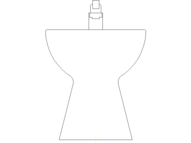 Descargar Bloques AutoCAD bidet vista frontal o alzado en formato DWG