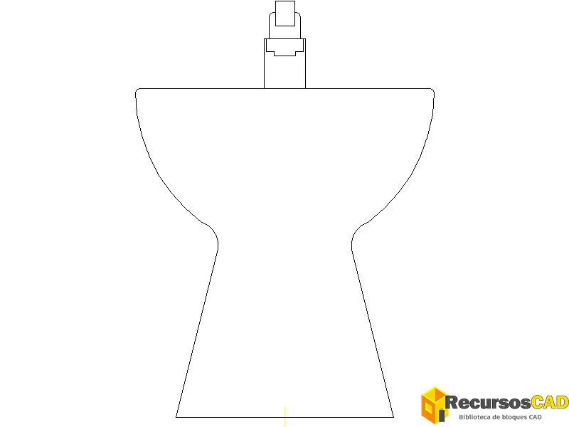 Descargar Bloques AutoCAD bidet vista frontal o alzado en formato DWG