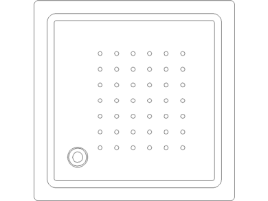 Bloques AutoCAD de platos de ducha con sistema antideslizante
